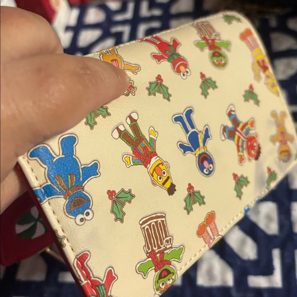 Loungefly Sesame Street Cream Character Wallet Christmas design